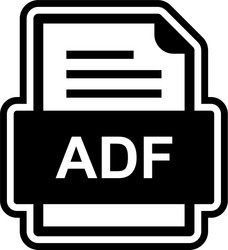 adf file document icon vector image