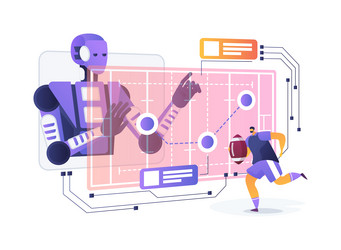 ai in sports analytics abstract concept vector image