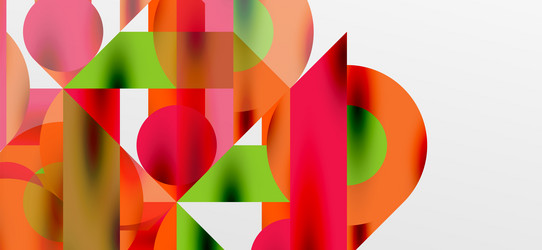 circles and shadows colorful round elements vector image