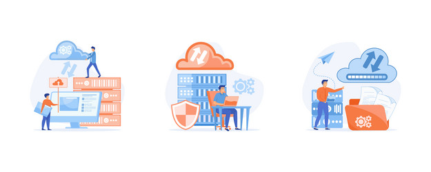 cloud computing concept data center file vector image