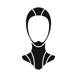 isolated object of mask and diver logo web vector image