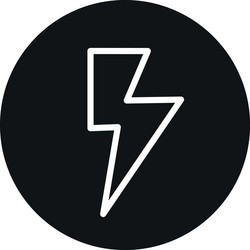 isolated thunder line block style icon vector image