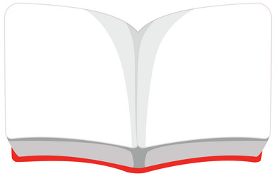 an open book with blank pages vector image
