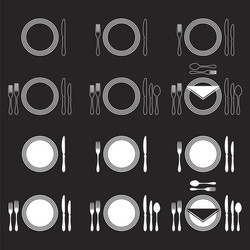 Formal Table Setting vector image