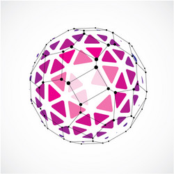 3d digital wireframe spherical object made using vector image