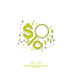 analysis and financial management report vector image