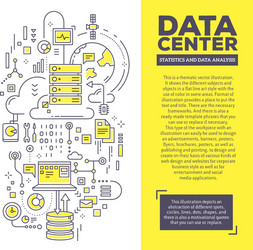 creative concept of data center with header vector image