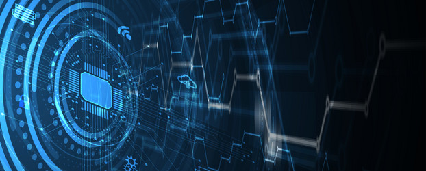 digital lock protect data flow in global network vector image