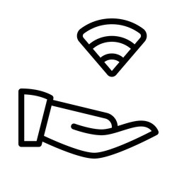 easy to share data with wireless connection vector image