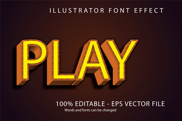 editable text style effect typography template vector image