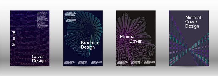 minimal cover design with linear waves vector image