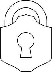 Padlock security object vector