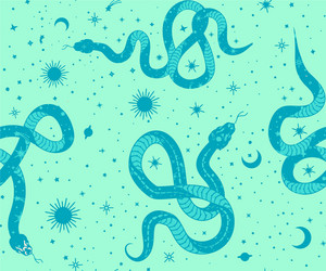 seamless patterns alchemy esoteric mystical magic vector image