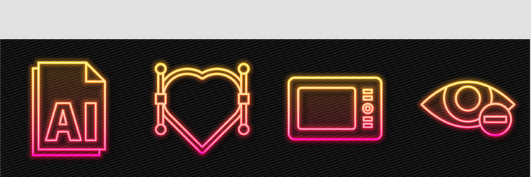 set line graphic tablet ai file document heart vector image