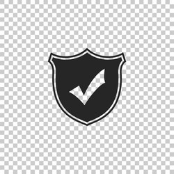 shield with check mark icon isolated vector image