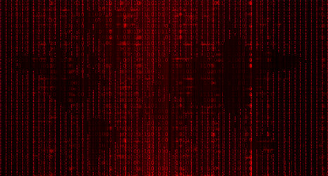 abstract technology binary code dark red vector image