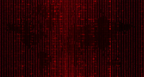 abstract technology binary code dark red vector