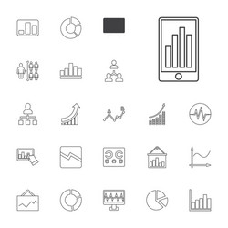 Chart icons Royalty Free Vector Image - VectorStock