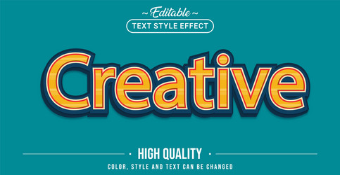 Creative Text Effect - Editable Style vector image