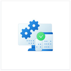 cross platform programming flat icon vector image