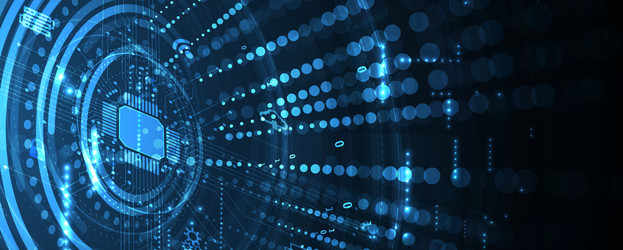 digital lock protect data flow in global network vector image