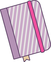 isolated school notebook line and fill style icon vector image