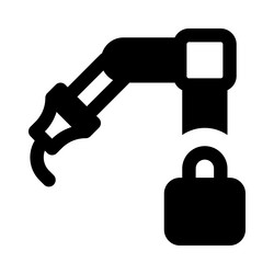 lock system inbuilt in mechanical arm vector image