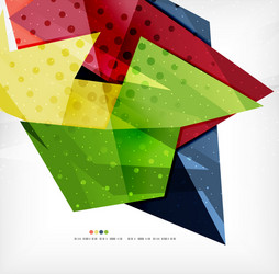 modern 3d abstract shapes on white layout vector image