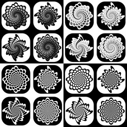 Monochrome Whirl Pattern vector image