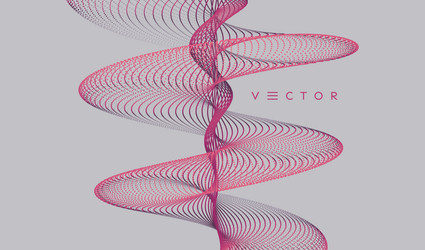 sound waves big data visualization array vector image