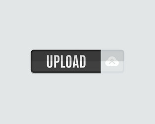 Upload web button flat design vector