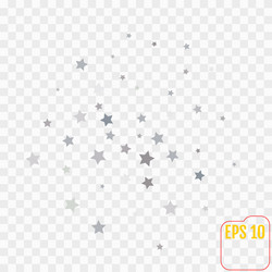 abstract pattern of random falling silver stars vector image