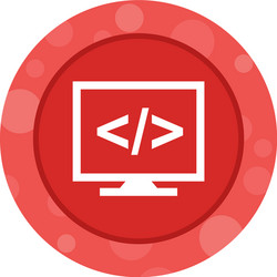 beautiful coding glyph icon vector image