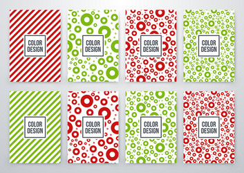 Geometric Pattern Background Set vector image