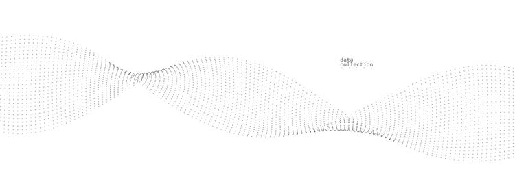 grey dots in motion abstract background particles vector image