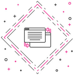 line ui or ux design icon isolated on white vector image