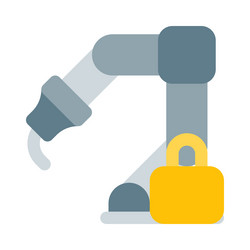 lock system inbuilt in mechanical arm vector image