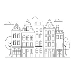 outline in a simple minimal geometric style vector image