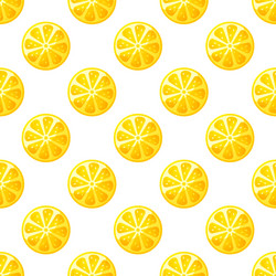 seamless pattern with lemon slices background vector image