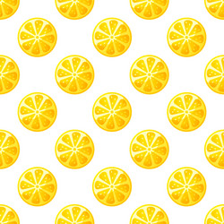 Seamless pattern with lemon slices background vector