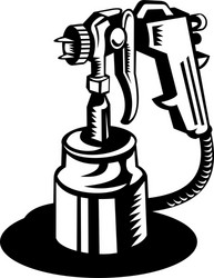 Monochrome of spray gun Royalty Free Vector Image