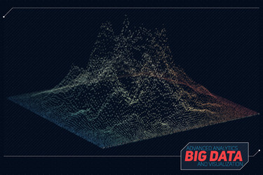3D Big Data Network vector image
