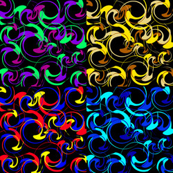 a set of patterns curved lines vector image