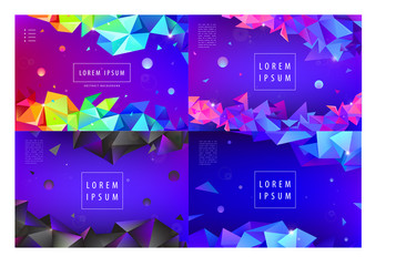 Abstract Triangular Banners vector image
