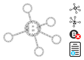bitcoin nodes icon recursive collage vector image