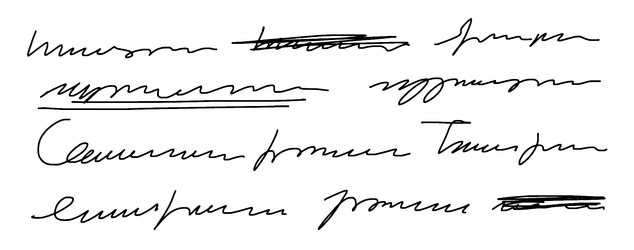 fragment of unreadable text sweeping vector image