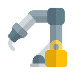 lock system inbuilt in mechanical arm vector image