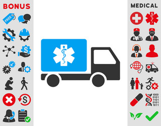 medical shipment icon vector