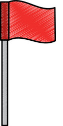 pointer location flag isolated icon vector image