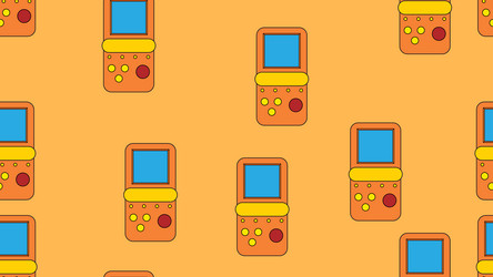 Seamless pattern endless with handheld game vector